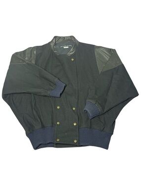 Les Prairies De Paris Size 8 Virgin Wool Patchwork Bomber Oversized Jacket Coat